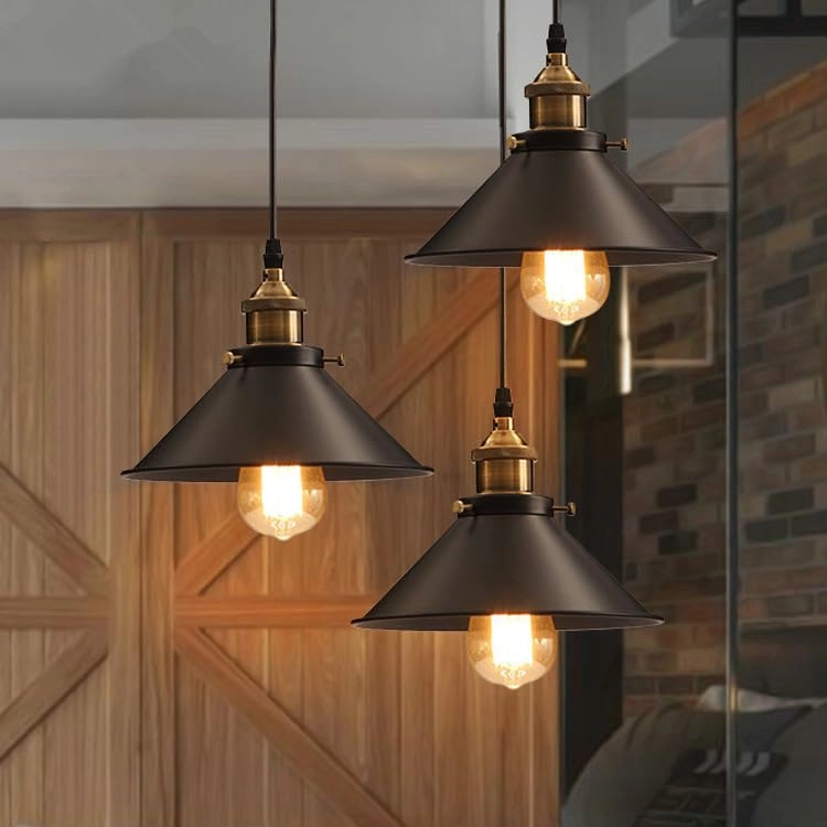 Pendant Light - Black Adjustable E27