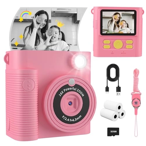 Kids Camera - Instant 32GB Pink