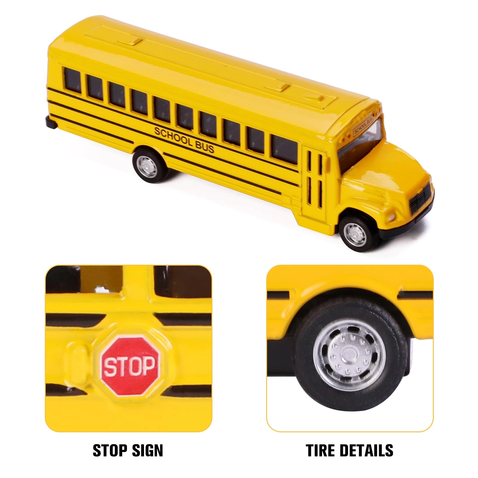 Pull Back School Bus - 2pcs