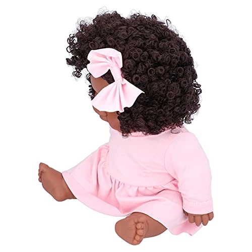 Reborn Baby Doll - 30cm Black curly hair Ages 12 months+