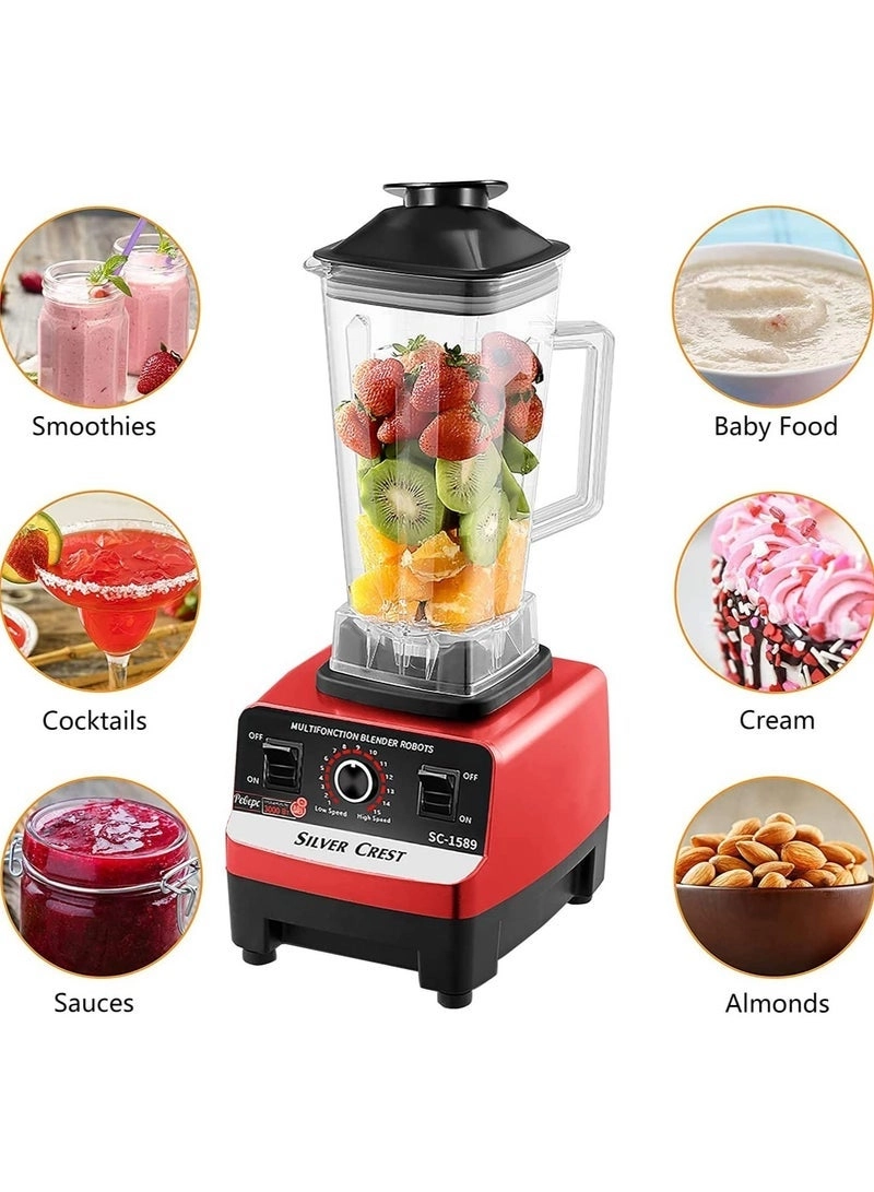Blender Smoothie Maker - 15 Speed Control Titanium Stainless Steel Blades
