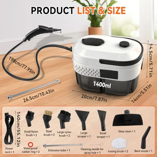 Handheld Steam Cleaner - 3 bar 1.4 L