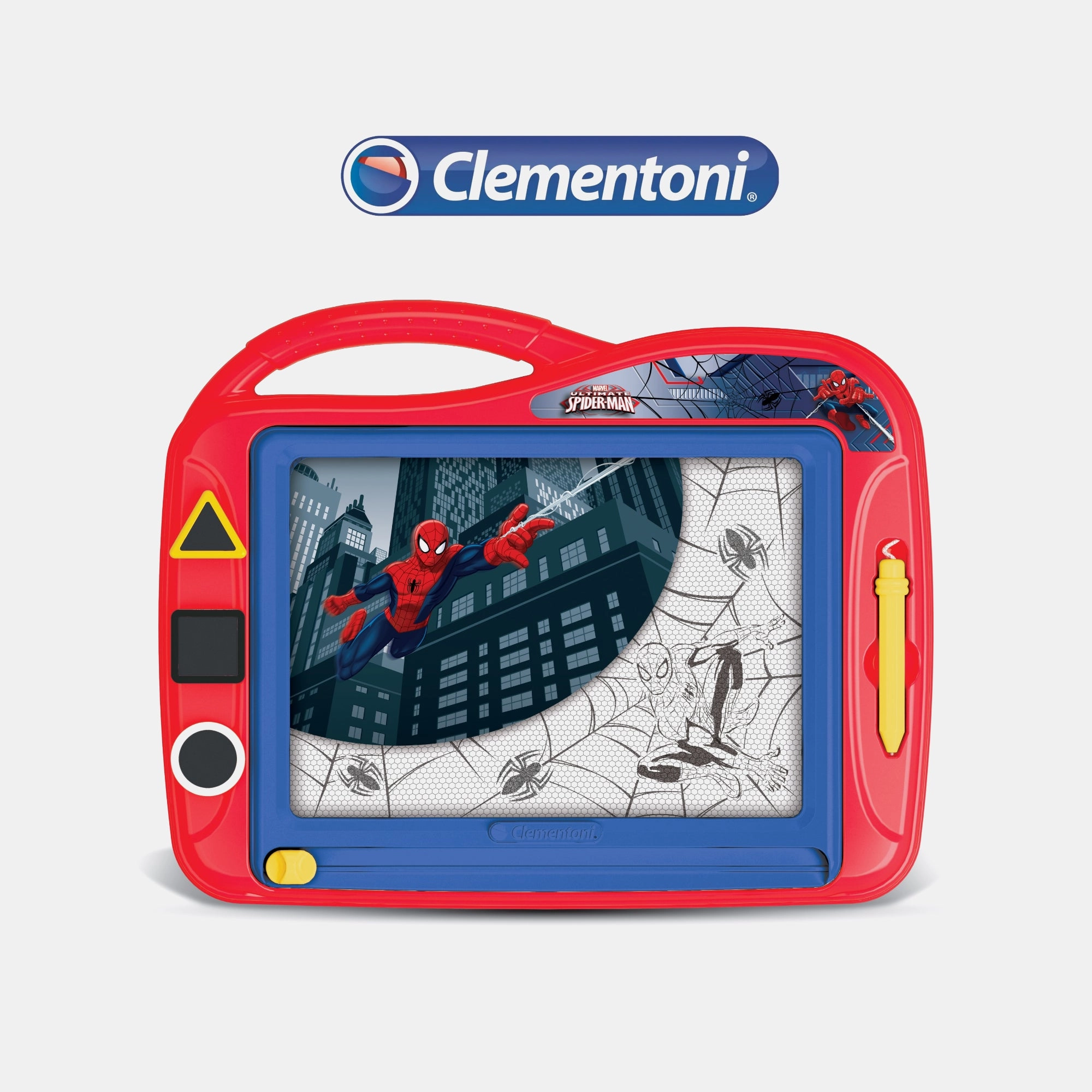 Clementoni Magnetic Drawing Board - 6 pieces three geometric stamps and a stylus
