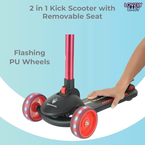 3-Wheel Kick Scooter – Foldable + Seat