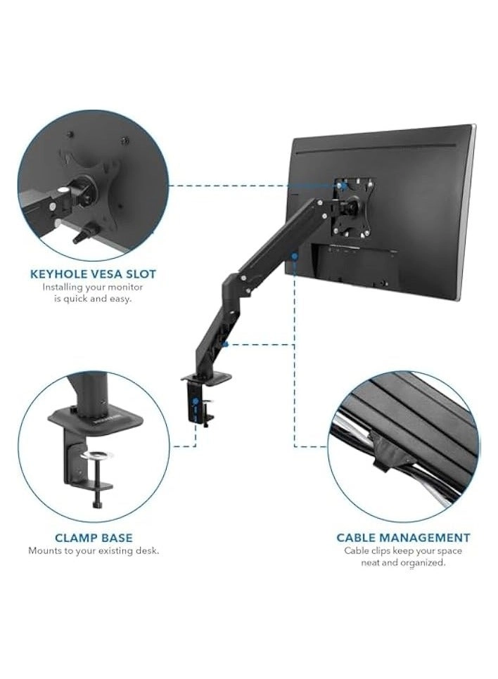 Monitor Mount Arm - Single 20 to 32 inches 75x75mm and 100x100mm