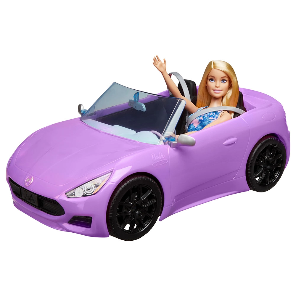 Convertible Car + Brunette Doll