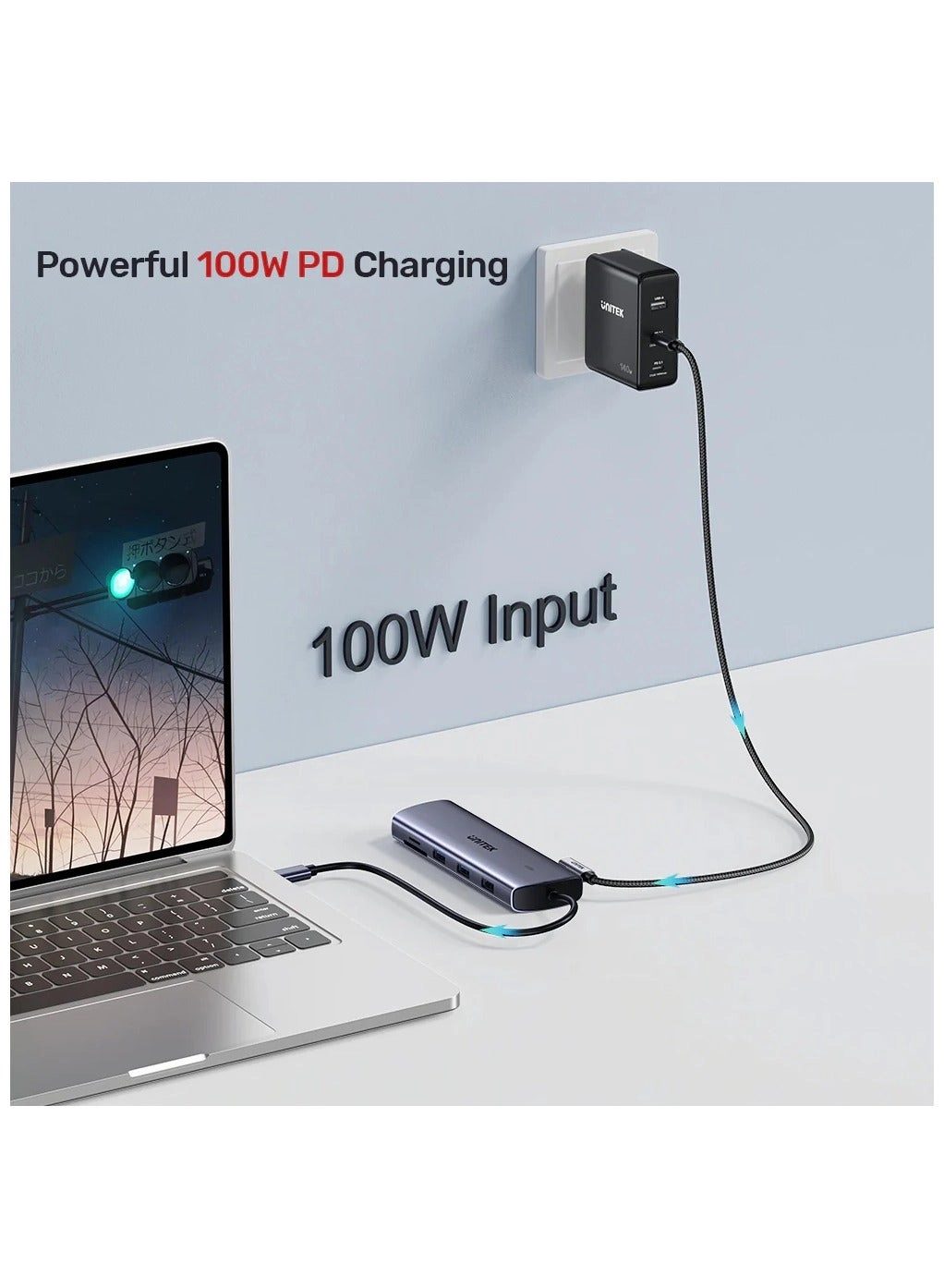 D1113A - 9-in-1 USB-C Hub 3x USB-A 5Gbps HDMI 4K@30Hz PD 100W
