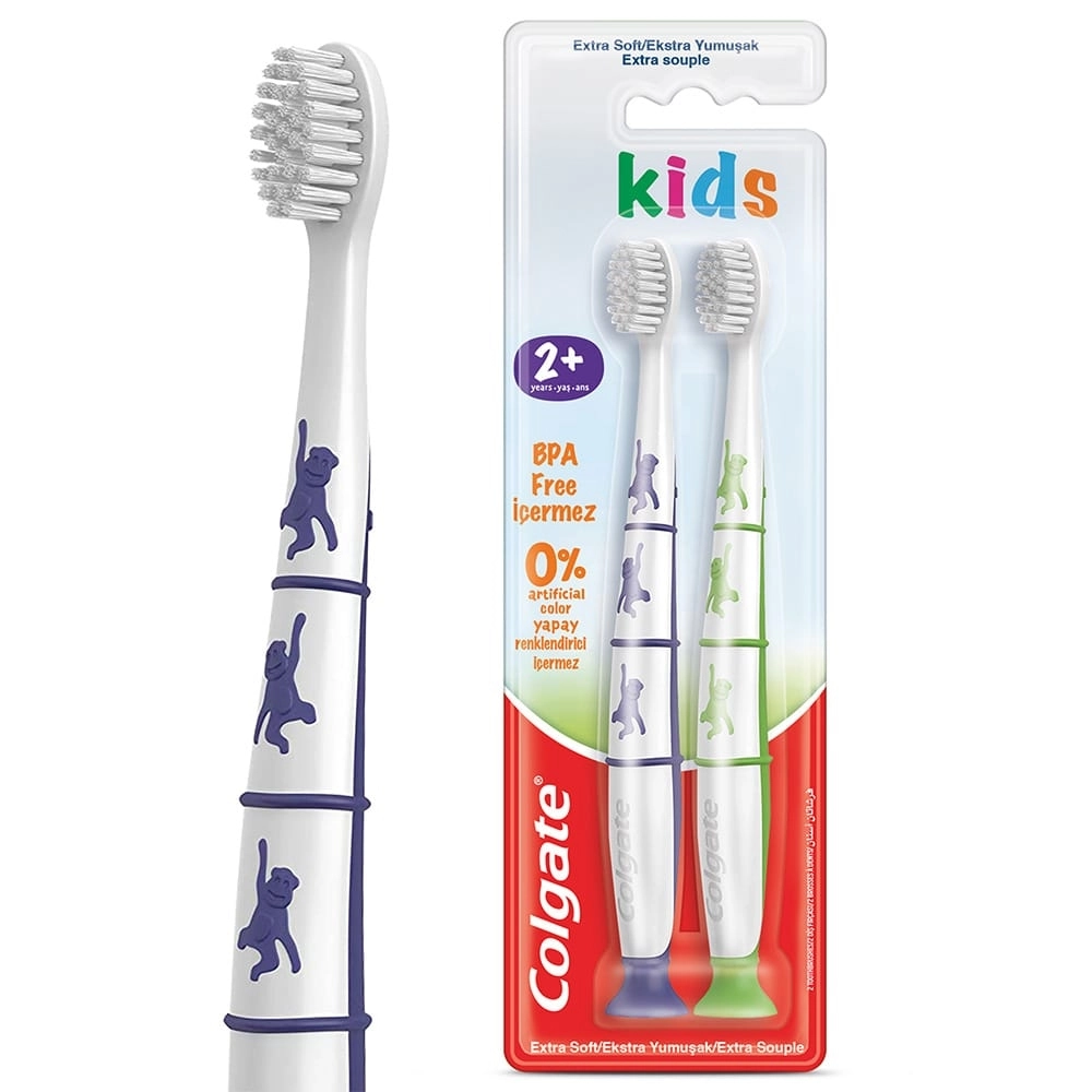 Colgate For Kids Extra Soft Toothbrush 2-Piece Pack