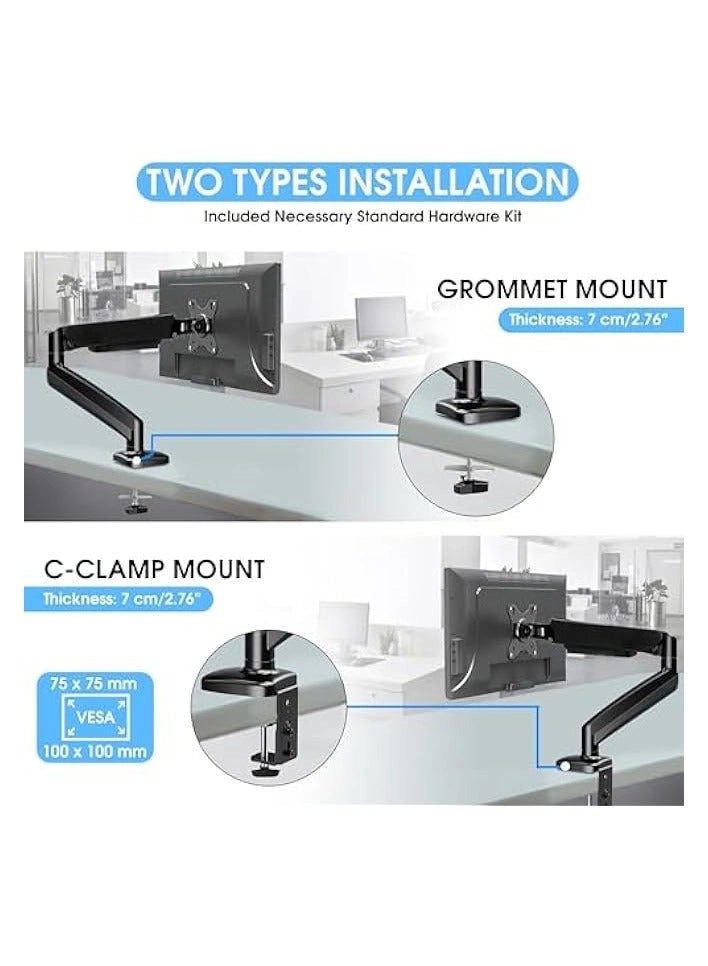 Monitor Mount Arm - Single 20 to 32 inches 75x75mm and 100x100mm