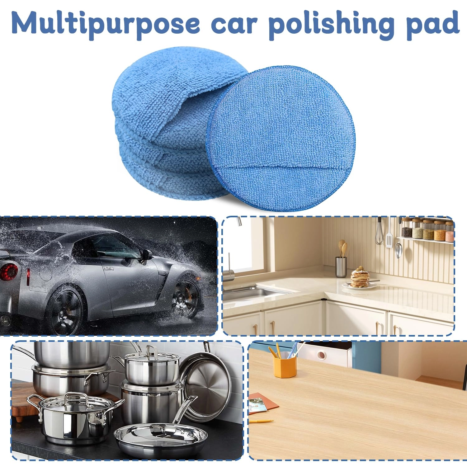Microfiber Car Wax Applicator Pads