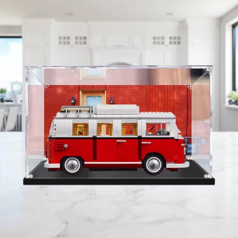 Clear Acrylic Display Case for Lego Creator 10220 - 36x18x18cm Black Bottom