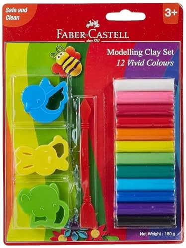 Modelling Clay - 150Gm 12 Colors + Moulds + Craft Tool
