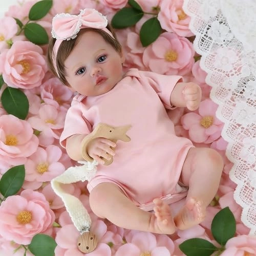 Reborn Baby Doll - 18 Inch Silicone Girl Sleeping Ages 3+