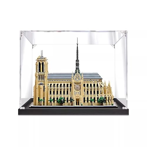 Acrylic Display Case - 21061 45 x 25 x 35 cm Black Base (2mm)