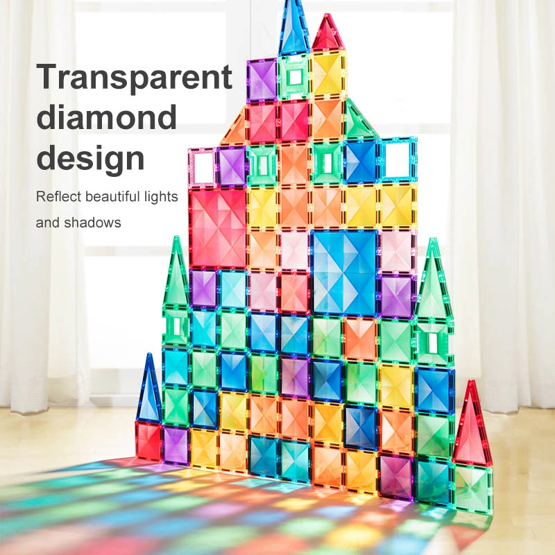 Colorful Magnetic Tiles - 60 pcs