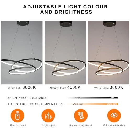 Modern LED Chandelier - 59 inches/150cm 15.7 inches/40cm