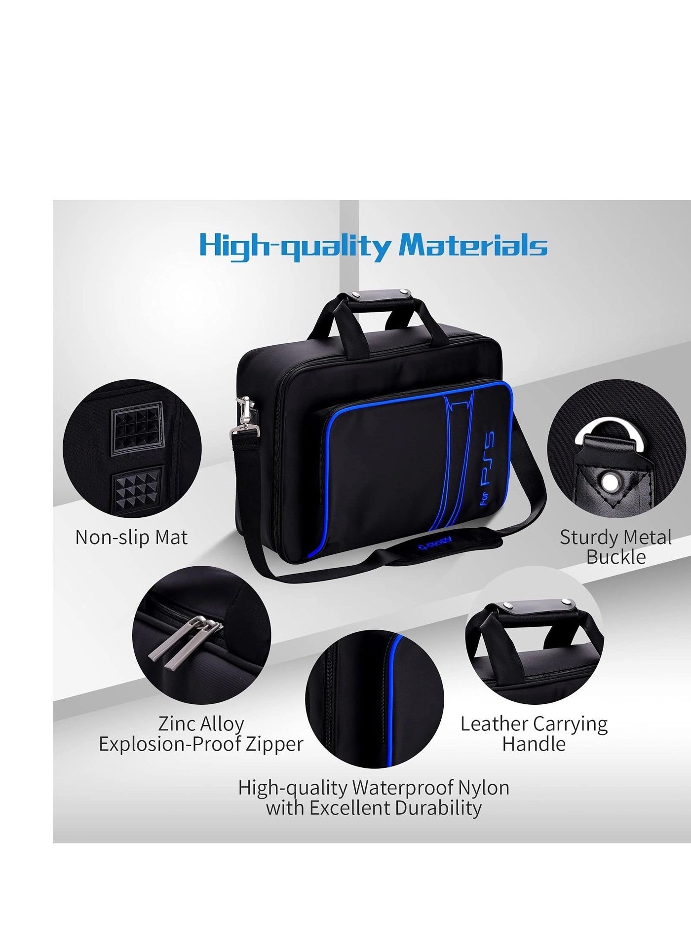 Case Storage Bag - Compatible with PS5 Controller Silicone Cover White