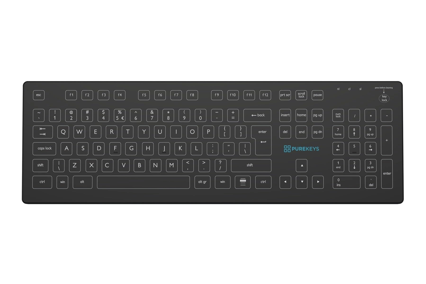 PUREKEYS Medical Keyboard - Wireless
