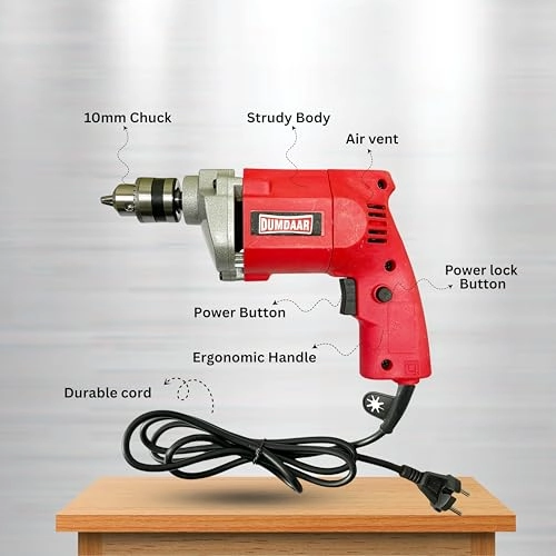 Electric Drill - 350w 10mm RED