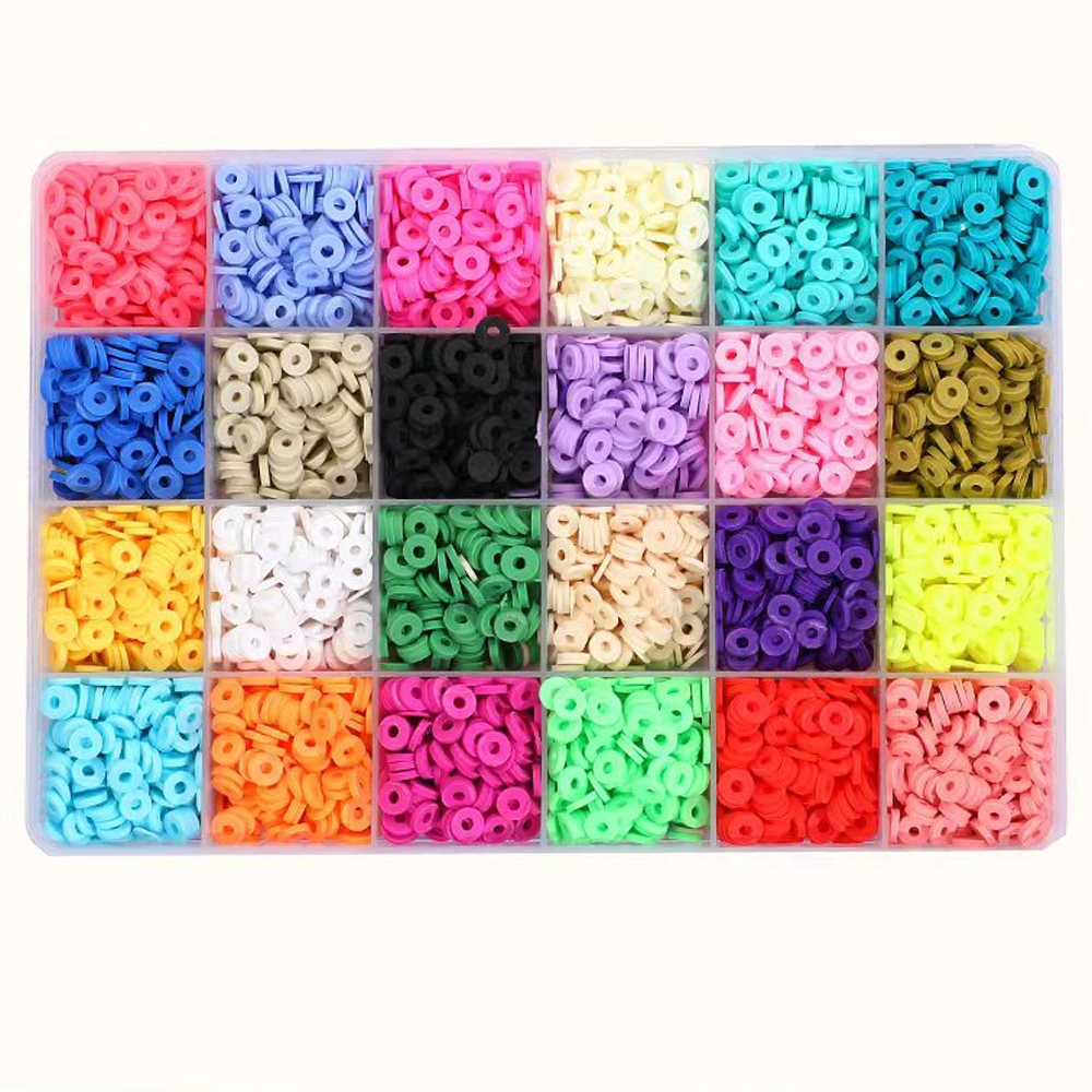 Clay Beads - 5591pcs 24 assorted colors 6mm