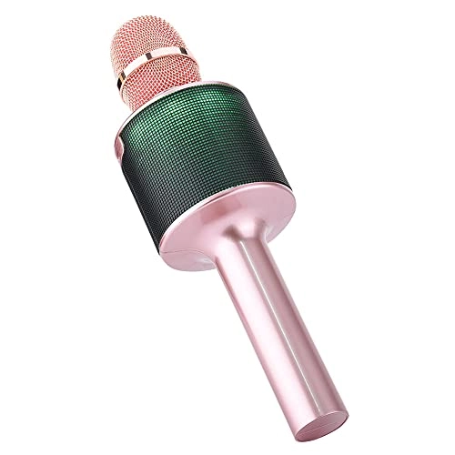 Karaoke Bluetooth Microphone - 4 Hour Playtime TF Card Slot RGB LED Lights