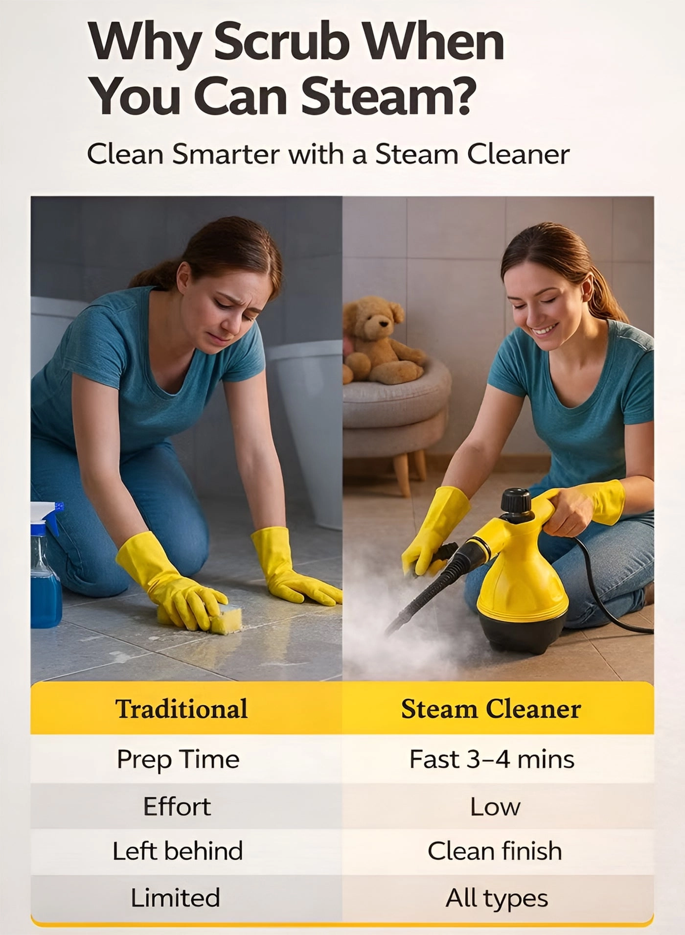 Handy Steam Cleaner - 3 Bar (300KPa)