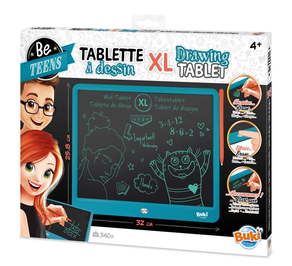 Buki France Be Teens Drawing Tablet - 1 drawing tablet and 1 stylus