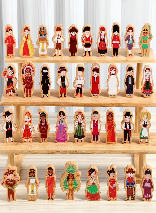 Blosssound Multicultural Wooden Character Set - 36 pieces
