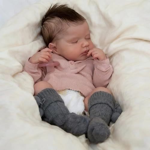 LOULOU Reborn Baby Doll - 20 Inch Soft Cloth Body & Vinyl Limbs Sleeping Ages 3+