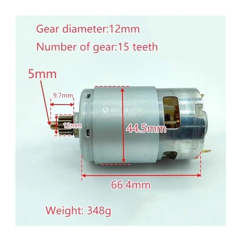 RS-775WC-A09 - DC 12V High Speed 15T Gear