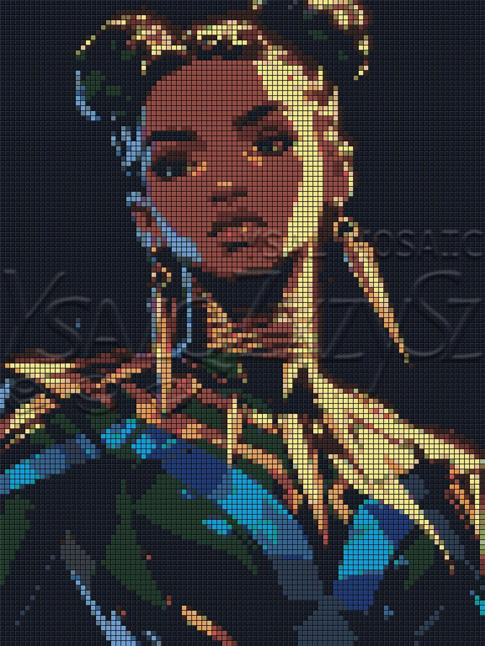 Princess Shuri Pixel Art - 12288 pcs