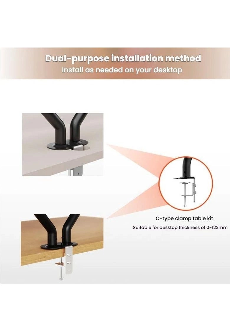 Dual Monitor Mount Stand - dual 13 to 32 Inch 75x75mm 100x100mm