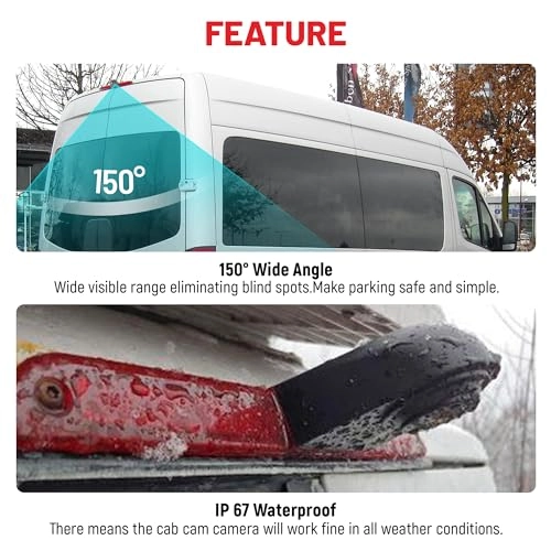 Third High Level Aftermarket Brake Light Cargo Backup Camera - 9 infra-red night vision 4PIN connector