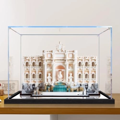 Acrylic Transparent Collectible Display Case for LEGO 21062 Rome Wishing Fountain Block Model - Rome Wishing Fountain 3mm