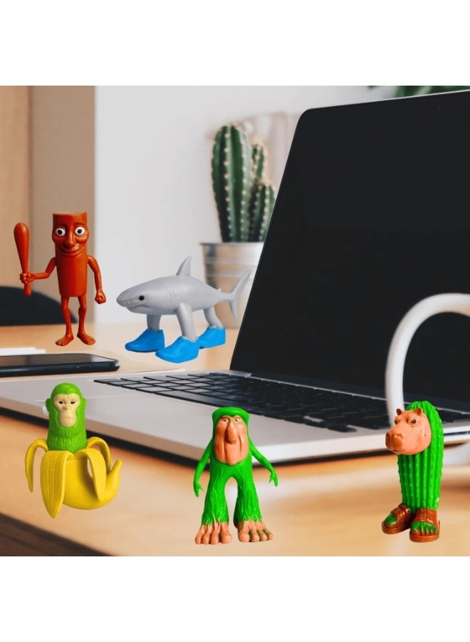 Shan Hai Jing Toy Figure Set - Stickman Tralala Shark With Shoes 8pcs