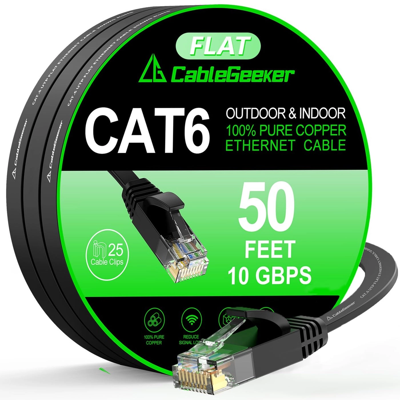 CableGeeker Cat 6 Ethernet Cable - 50 ft