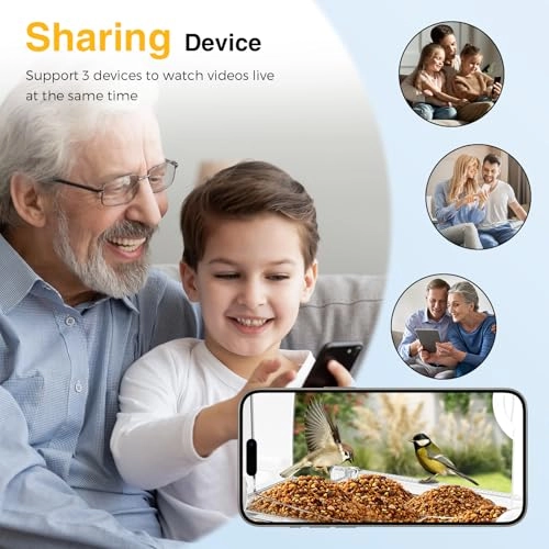 Close-Focus Window Bird Camera 2K