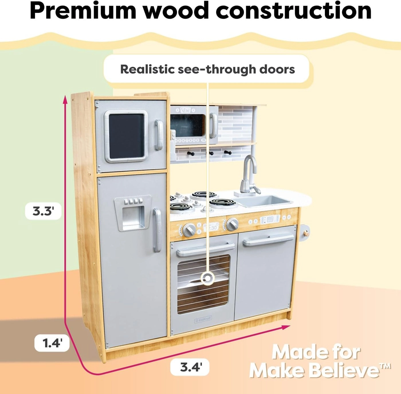 Uptown Natural Play Kitchen - Wooden