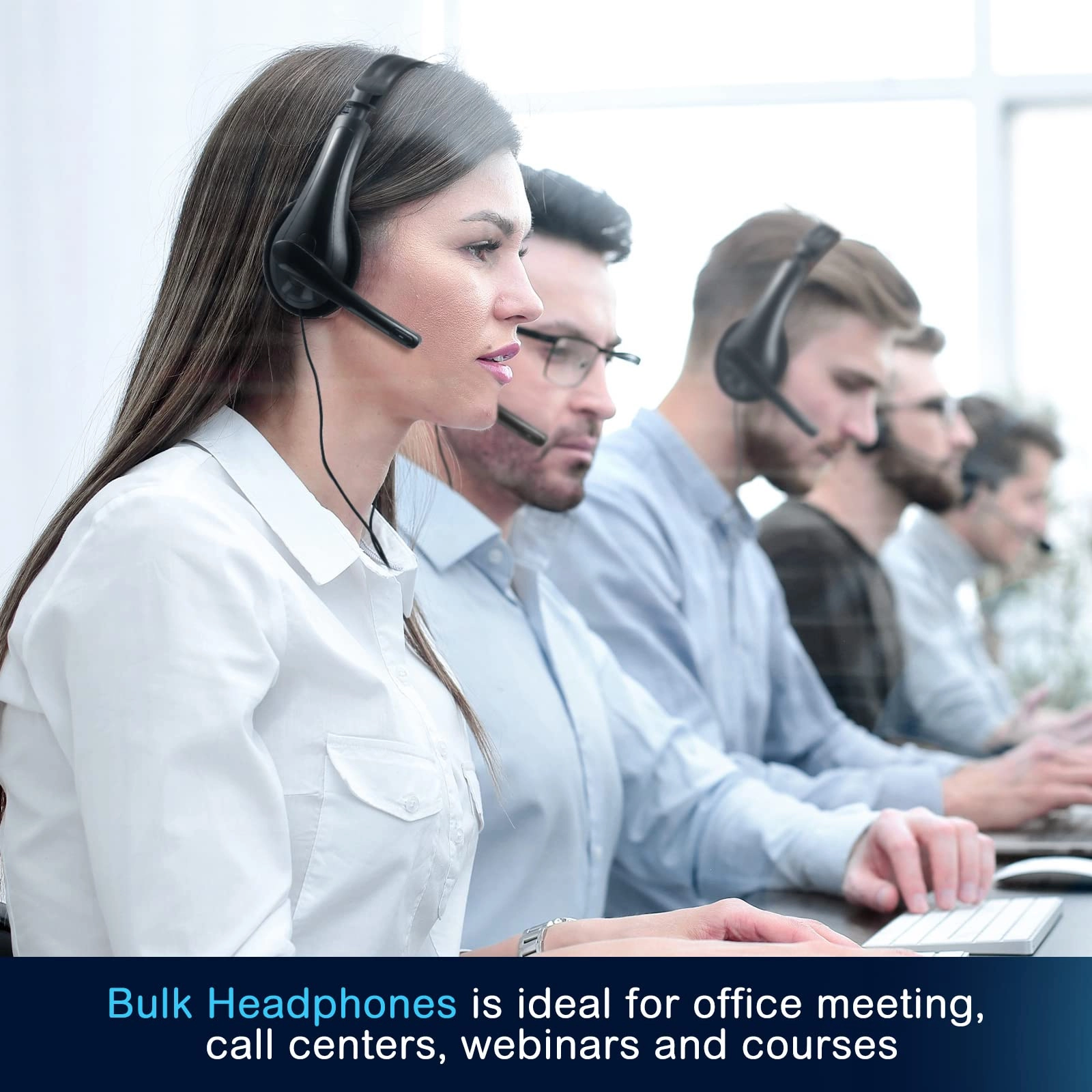 20 Pack Bulk Classroom Headphones Wired Headphone