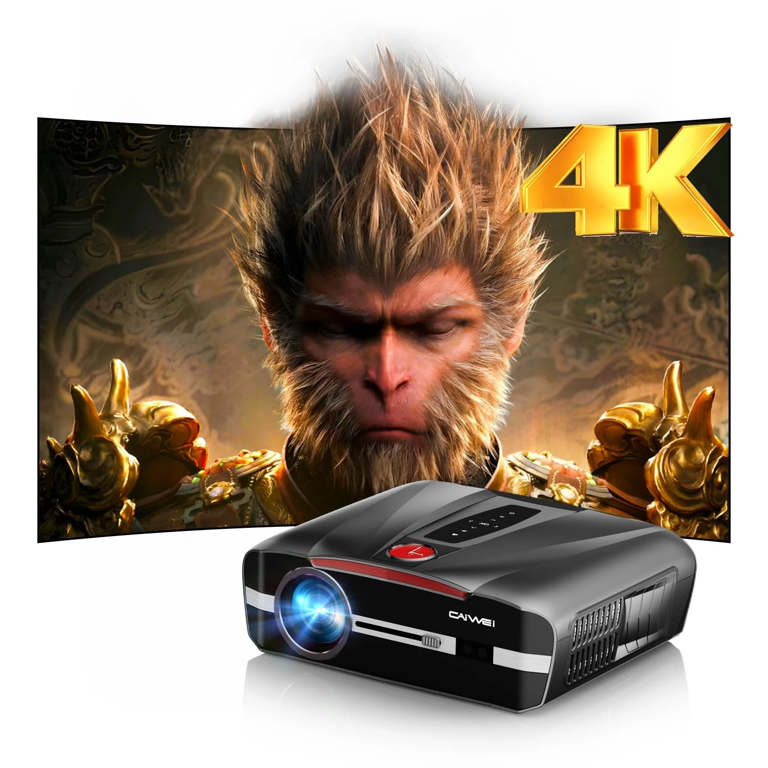 EUG Google TV Projector 2200 ANSI Lumens 3840 x 2160 Pixels