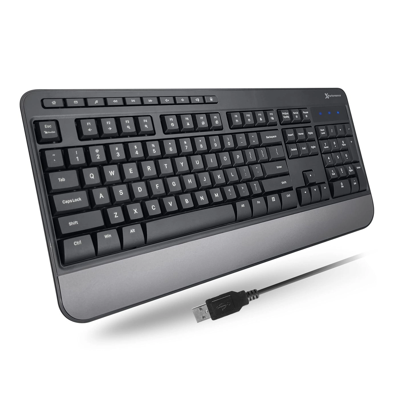 Backlit Large Print Keyboard - Full Size USB|USB-A