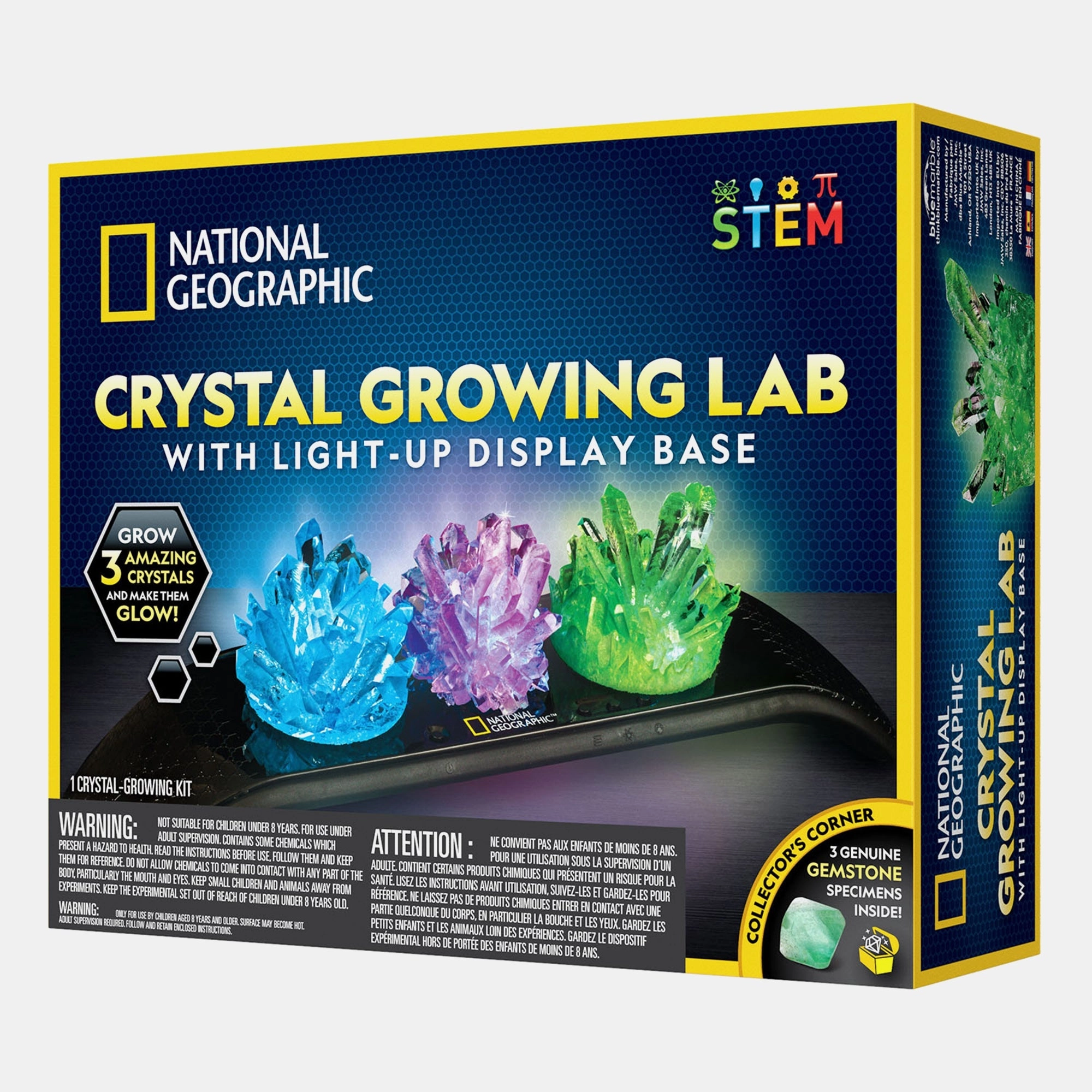 National Geographic Light-Up Crystal Growing Lab Crystal Science and Geology - 8 years+ 13 pieces