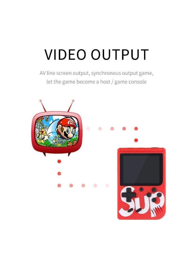 Handheld Game Console - 400 Built-in Games 3-Inch Color Screen Rechargeable Battery