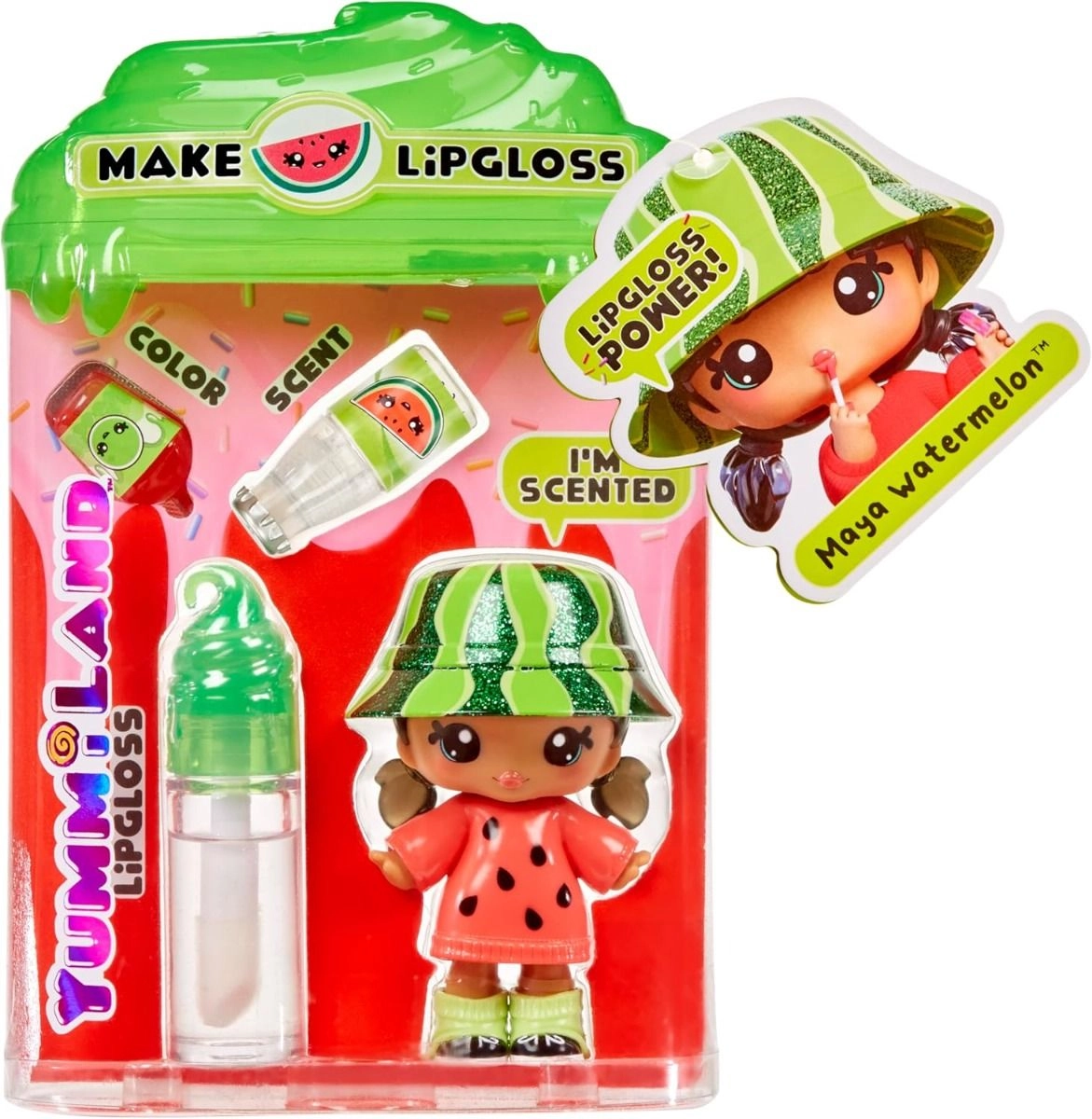 Maya Watermelon Lipgloss Doll - DIY Lip Gloss Kit Scented Ages 4+