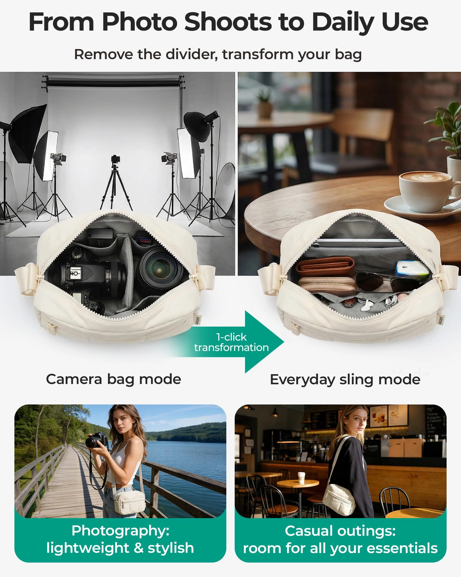 Puffy Camera Bag - 27L x 6.5W x 16H centimetres Messenger Bag