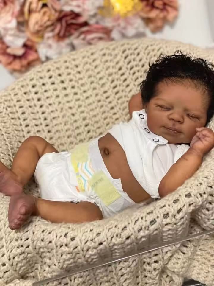 Reborn Baby Doll - 18 Inch Silicone Full Body African American