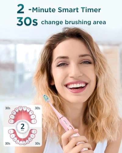 Y05U - 8 Toothbrush Heads 90 Days Battery Life 5 Brushing Modes