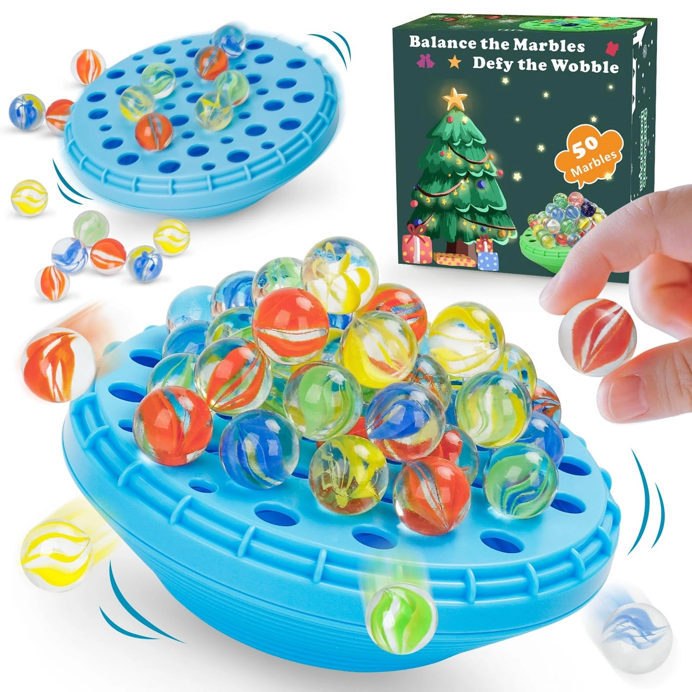 Marble Balance Game - 50 Marbles Built-in storage