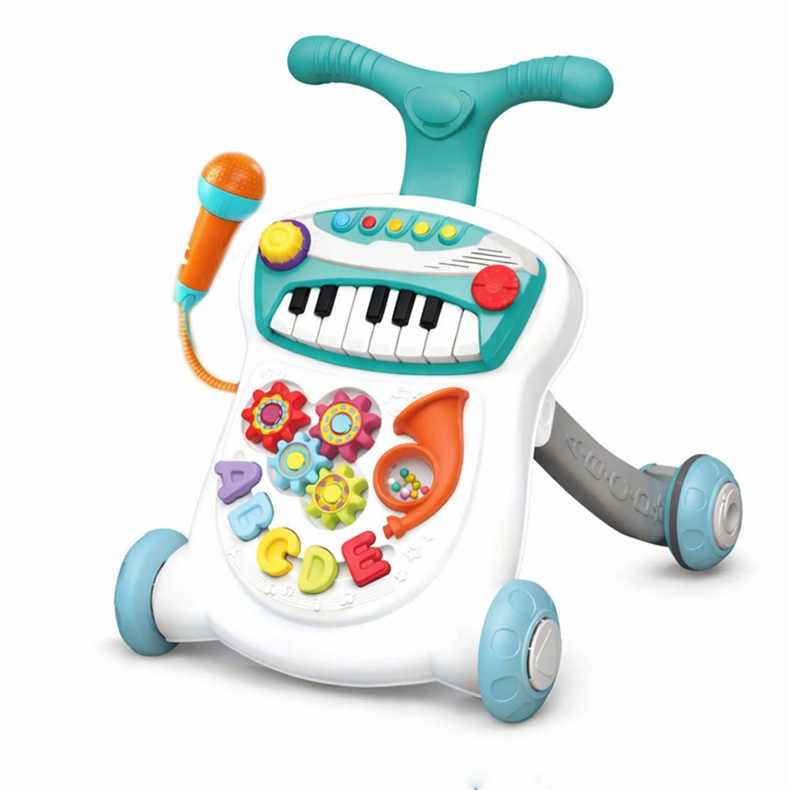 oobidoo Piano Board Baby Walker - 2 In 1 Blue