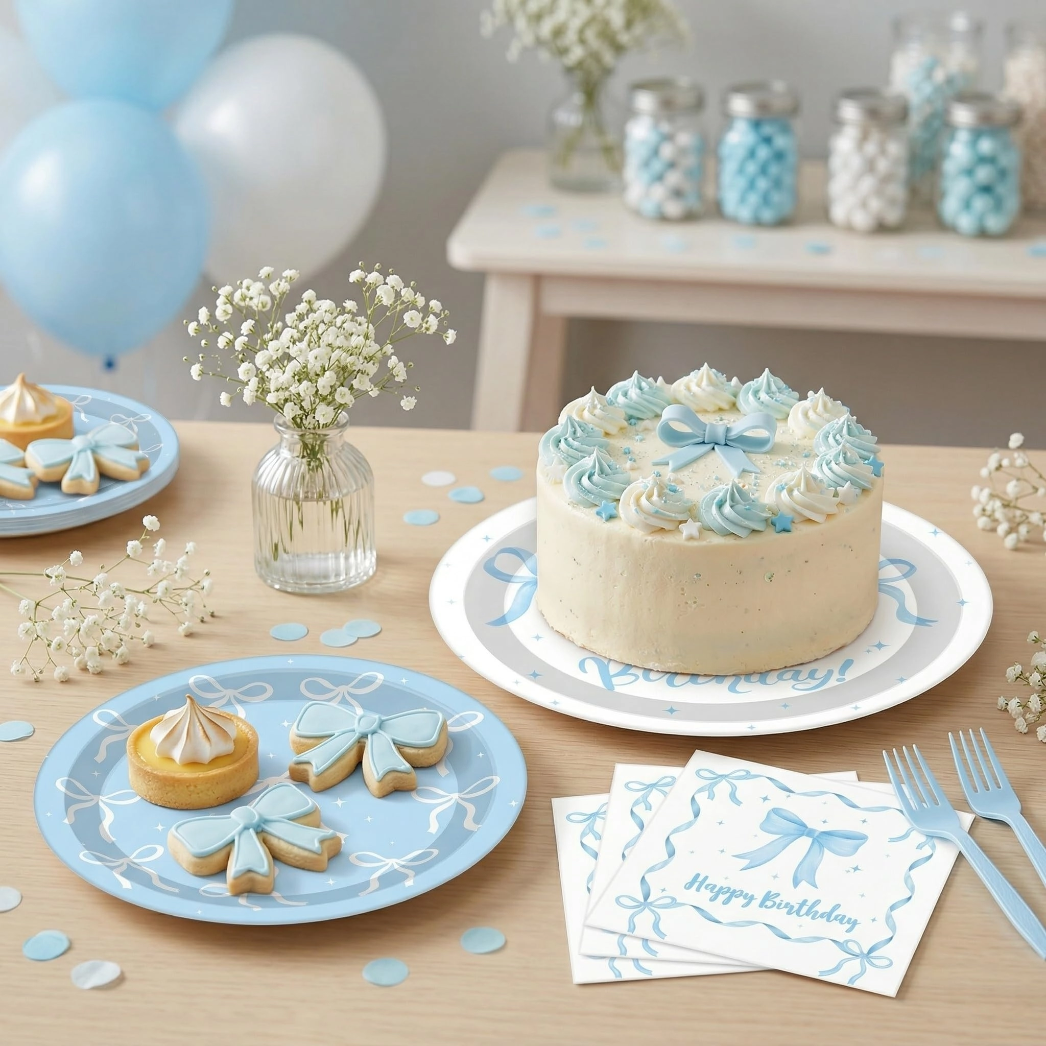 Happy Birthday Party Decorations Tableware Set - 96 Pcs
